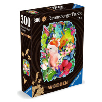 Ravensburger Drevené puzzle Farebné papagáje 300 dielikov