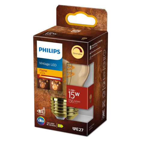 Philips LED Classic E27 P45 2,6 W 1 800 K zlatá
