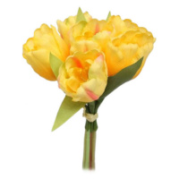 Umelá kvetina zväzok Tulipán, žltá