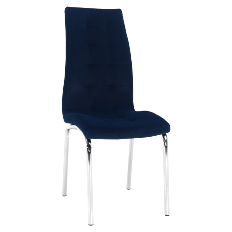 Jedálenská stolička, modrá Velvet látka/chróm, GERDA NEW Tempo Kondela