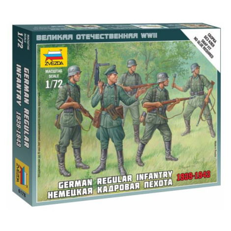 Wargames (WWII) figurky 6178 - German Regular Infantry 1939-43 (1:72) Zvezda