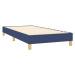 vidaXL Posteľný rám boxspring s matracom modrý 90x190 cm látka