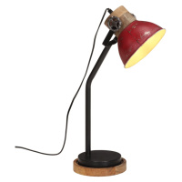 vidaXL Stolová lampa 25 W šmuhovaná červená 18x18x60 cm E27