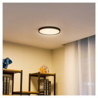 Lindby LED stropné svietidlo Pravin, Ø 30 cm, 3 000 K, čierne