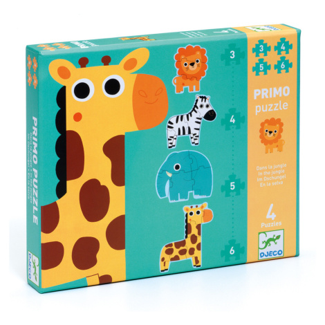 Súprava 4 puzzlí – Žirafa a spol. DJECO