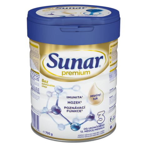 SUNAR Premium 3 batoľacie mlieko 700 g