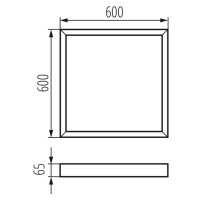 ADTR-H 6060 SR Rámček pre LED panel