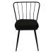 Čierne kovové jedálenské stoličky v súprave 2 ks Yildiz – Kalune Design