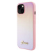 Guess PU Leather Iridescent Metal Script Apple iPhone 15 GUHCP15SPSAIRSP Pink