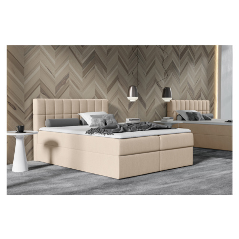 Expedo Čalúnená posteľ boxspring CARDIGEN + topper, 140x200, soro 21