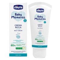 CHICCO Baby Moments vyživujúci krém 85% prírodných zložiek 0m+ 100 ml