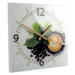 Nástenné sklenené hodiny Coffee 3 Flex z51d s-d-x, 30 cm