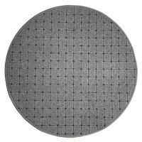 Kusový koberec Udinese šedý kruh - 100x100 (průměr) kruh cm Vopi koberce
