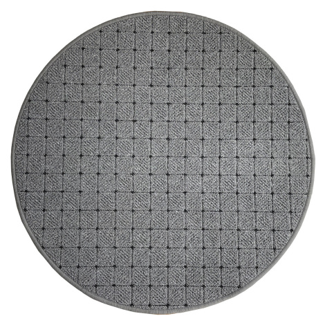 Kusový koberec Udinese šedý kruh - 100x100 (průměr) kruh cm Vopi koberce