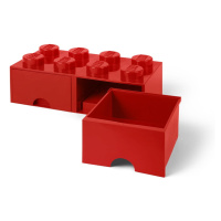 Červený úložný box s dvoma zásuvkami LEGO®