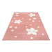 Detský ružový koberec Hanse Home Adventures Stardust, 160 x 220 cm