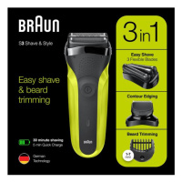 BRAUN hol.strojček Series 3 300 BT Green