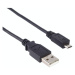 PremiumCord kábel USB 2.0 A-Micro USB B 0,75 m čierny