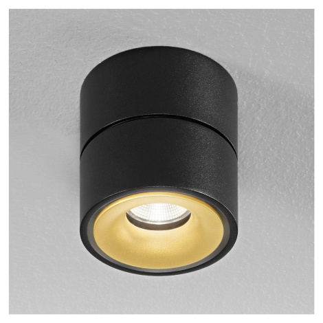 Egger Clippo S stropné LED svietidlo, čierno-zlatá