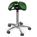 Sedlová stolička SALLI Swing Farba čalúnenia: Koža - borovicová zelená #98015, Výška postavy: St