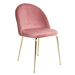 Norddan 21270 Dizajnová stolička Ernesto, ružová / mosadz