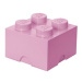 LEGO® úložný box 4 - svetlo ružová 250 x 250 x 180 mm