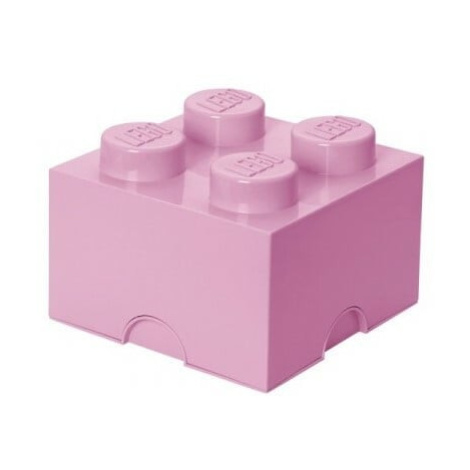 LEGO® úložný box 4 - svetlo ružová 250 x 250 x 180 mm