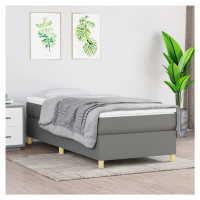 vidaXL Rám na boxspring posteľ tmavosivý látka 100x200 cm