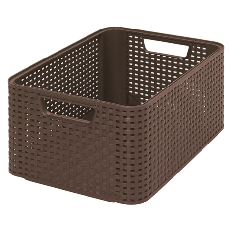 Box úložný Rattan Style2 M, tmavý CURVER
