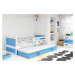 BMS Detská posteľ s prístelkou RICO 2 | 80 x 190 cm FARBA KONŠTRUKCIE: Biela, DOPLNKOVÁ FARBA: S