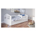 Detská biela posteľ - Kacper 180x80 cm