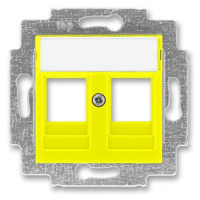 Kryt zásuvky dát. 2xRJ45 modul.jack žltá Levit (ABB)