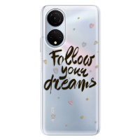 Odolné silikónové puzdro iSaprio - Follow Your Dreams - black - Honor X7