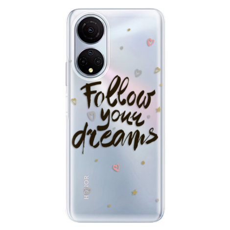Odolné silikónové puzdro iSaprio - Follow Your Dreams - black - Honor X7