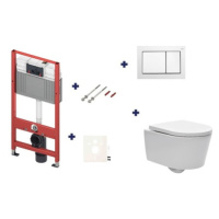 Cenovo zvýhodnený závesný WC set TECE do ľahkých stien / predstenová montáž + WC SAT Brevis SIKO