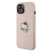 Plastové puzdro Hello Kitty na Apple iPhone 15 HKHMP15SPMHSKP PU Kitty Asleep Logo MagSafe ružov