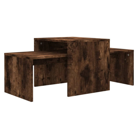 vidaXL Konferenčný stolík dymový dub 100x48x40 cm spracované drevo