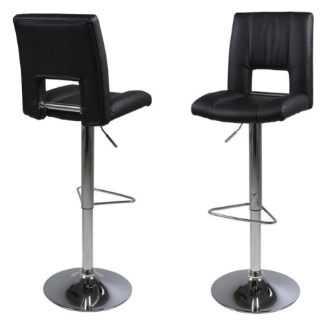 Dkton Dizajnová barová stolička Almonzo, čierna / chrómová