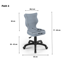 ET Kancelárska stolička Petit - ružová Rozmer: 119 - 142 cm
