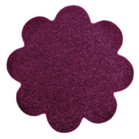 Kusový koberec Eton fialový květina - 160x160 kytka cm Vopi koberce