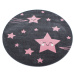 Dětský kusový koberec Kids 610 pink kruh - 120x120 (průměr) kruh cm Ayyildiz koberce