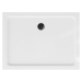 MEXEN/S - Flat sprchová vanička obdĺžniková slim 130 x 80, biela + čierny sifón 40108013B