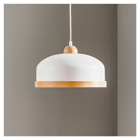 Závesná lampa Studio drevený dekór 1-pl biela EKO-LIGHT