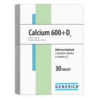 GENERICA Calcium 600 + vitamín D3 30 tabliet