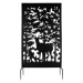 Čierna kovová balkónová zástena 100x186 cm Deer – Esschert Design