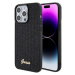 Guess PU Square Mirror Script Logo Zadný Kryt pre iPhone 15 Pro Max Black