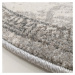 domtextilu.sk Luxusný sivý oválny koberec s originálnym vzorom 38630-181346