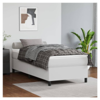 vidaXL Rám na boxspring posteľ, biely 90x200 cm, umelá koža