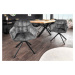 LuxD 28022 Dizajnová otočná stolička Vallerina sivý zamat