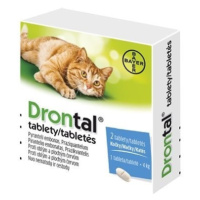 DRONTAL pre mačky tablety 2 tabliet